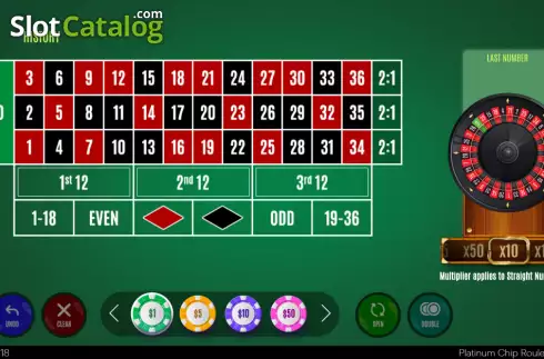 Скрин2. Platinum Chip Roulette слот
