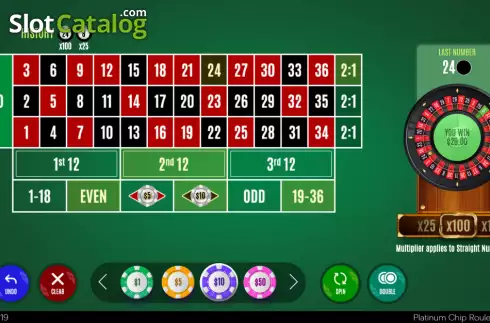 Скрин3. Platinum Chip Roulette слот