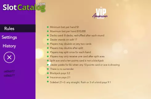 Скрин9. VIP American Blackjack (Flipluck) слот