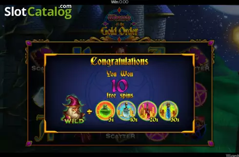 Скрин5. Wizards of the Gold Order слот