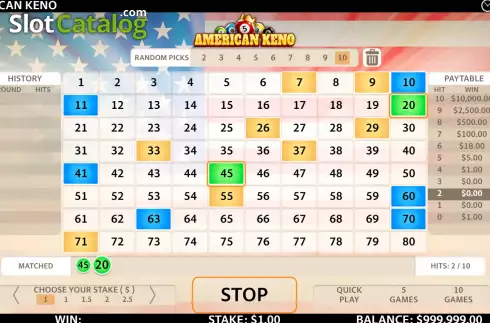 Скрин3. American Keno слот