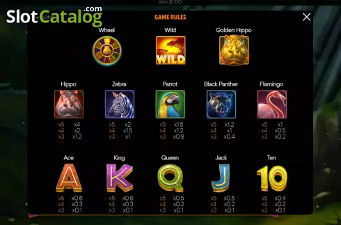 Скрин8. Golden Hippo слот