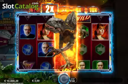 Скрин6. Jurassic World Raptor Riches слот
