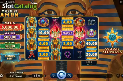 Скрин2. Mask of Amun слот