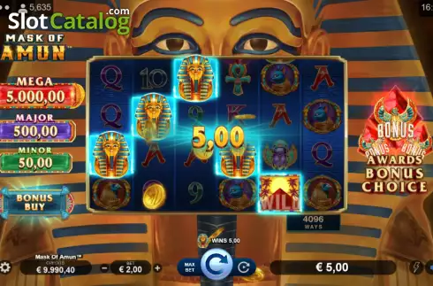Скрин4. Mask of Amun слот