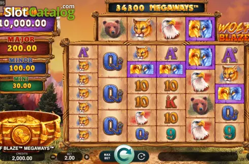 Скрин2. Wolf Blaze Megaways слот