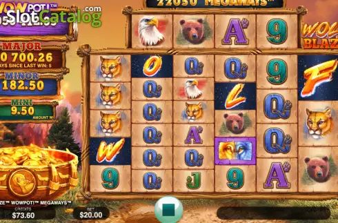 Скрин5. Wolf Blaze WOWPOT! Megaways слот