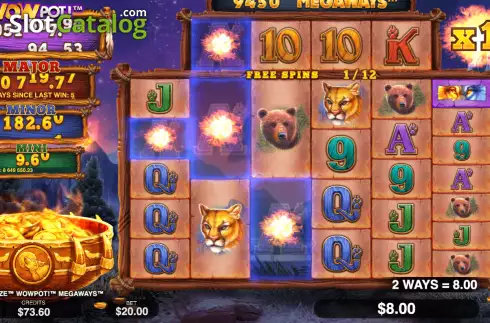 Скрин7. Wolf Blaze WOWPOT! Megaways слот