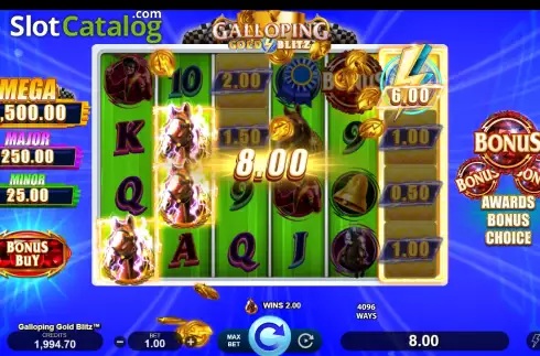 Скрин4. Galloping Gold Blitz слот
