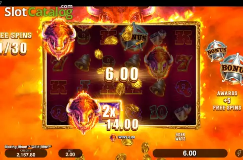 Скрин9. Blazing Bison Gold Blitz слот