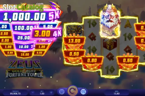 Скрин6. Zeus Gold Blitz Fortune Tower слот