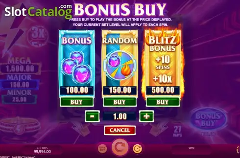 Скрин6. Gold Blitz Fortunes слот
