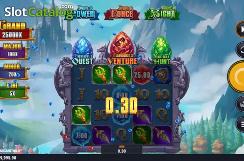 Скрин5. Dragons of Arcane Wild слот