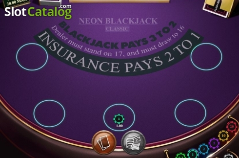 Скрин3. Neon Blackjack Classic слот