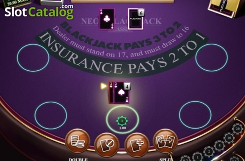 Скрин4. Neon Blackjack Classic слот