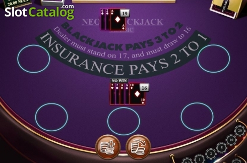 Скрин5. Neon Blackjack Classic слот