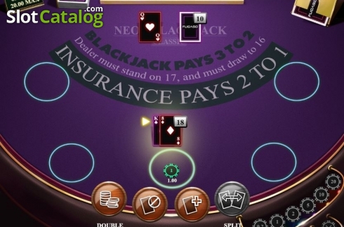 Скрин6. Neon Blackjack Classic слот