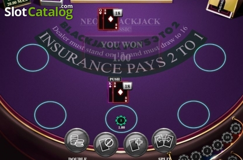 Скрин7. Neon Blackjack Classic слот