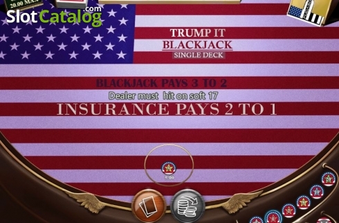 Скрин3. Trump It Blackjack Single Deck слот