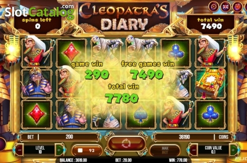 Скрин8. Cleopatra's Diary (Fugaso) слот