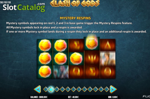 Скрин9. Clash of Gods слот