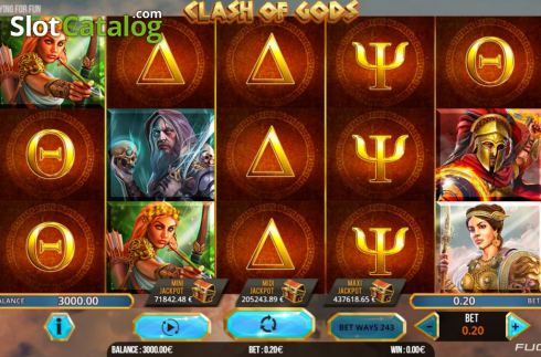 Скрин2. Clash of Gods слот