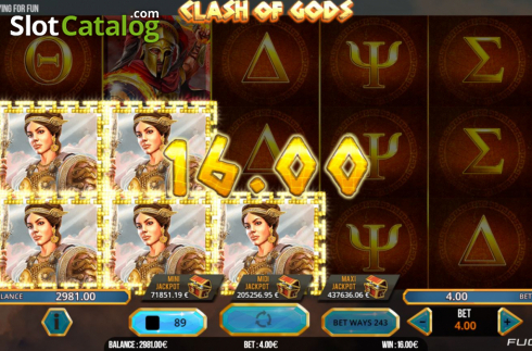 Скрин3. Clash of Gods слот