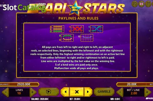 Скрин8. Pari Stars слот