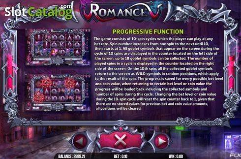 Скрин7. Romance V слот