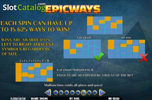 Скрин9. The Mummy Win Hunters Epicways слот