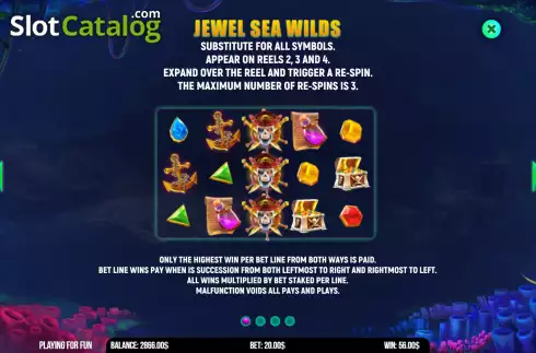 Скрин5. Jewel Sea Pirate Riches слот
