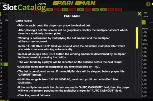 Скрин7. Pari Man слот