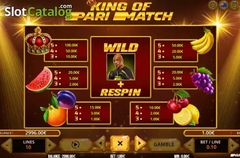 Скрин6. King of Parimatch слот