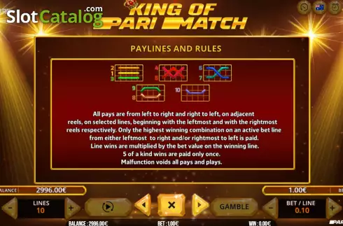 Скрин8. King of Parimatch слот