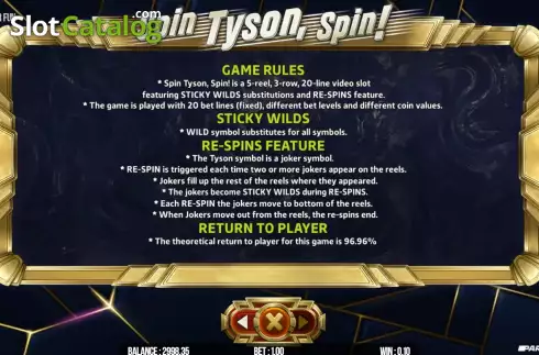 Скрин9. Spin Tyson, Spin! слот