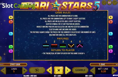Скрин8. Pari Stars 5 слот