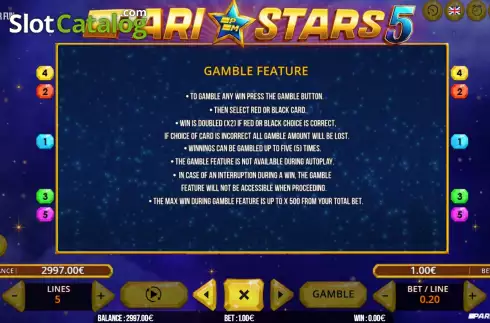 Скрин9. Pari Stars 5 слот