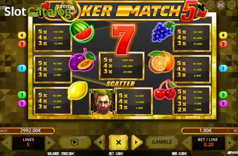 Скрин6. Joker Match 5 слот