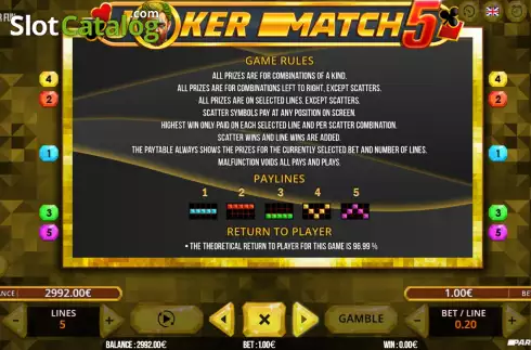 Скрин7. Joker Match 5 слот