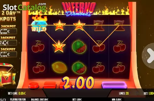 Скрин3. Inferno Diamonds слот