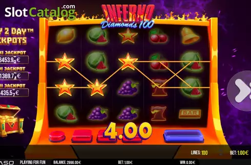 Скрин4. Inferno Diamonds 100 слот