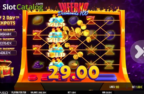 Скрин7. Inferno Diamonds 100 слот