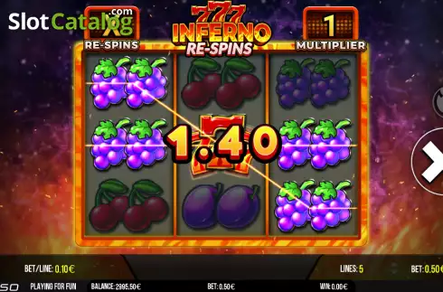 Скрин3. Inferno 777 Re-spins слот