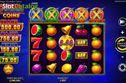 Скрин2. 5 Mega Thunder Coins слот
