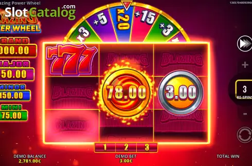 Скрин3. Blazing Power Wheel слот