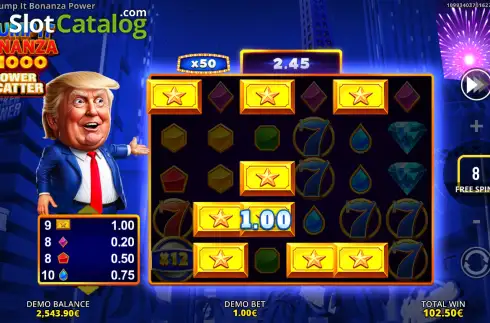 Скрин3. Trump It Bonanza x1000: Power Scatter слот