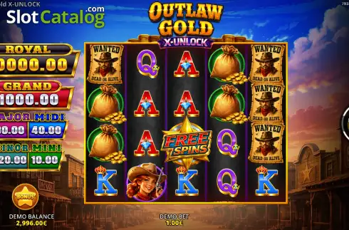 Скрин2. Outlaw Gold X-UNLOCK слот