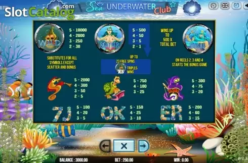Скрин7. Sea Underwater Club слот