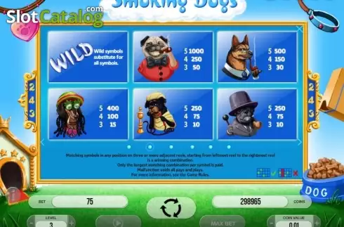 Скрин6. Smoking Dogs слот