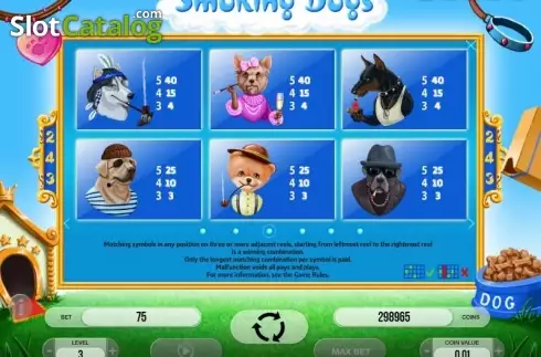 Скрин7. Smoking Dogs слот
